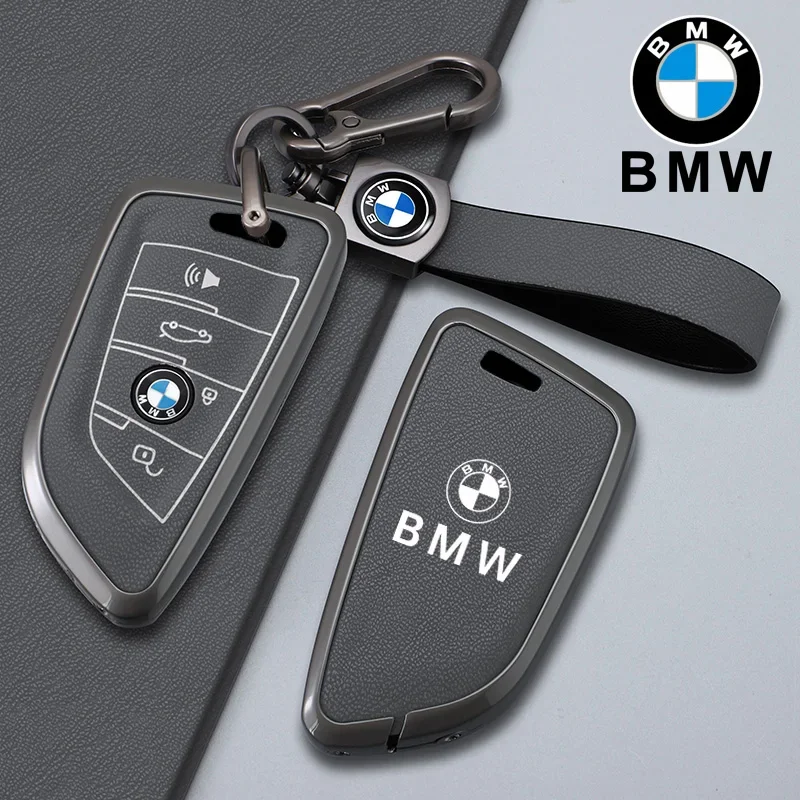 for BMW X1 X3 X5 X6 X7 1/3/5/6/7 Series G20 G30 G32 G11 F15 F16 F20 Z4 F48 F39 G01 G02 G07 New Alloy Car Remote Key Case Cover