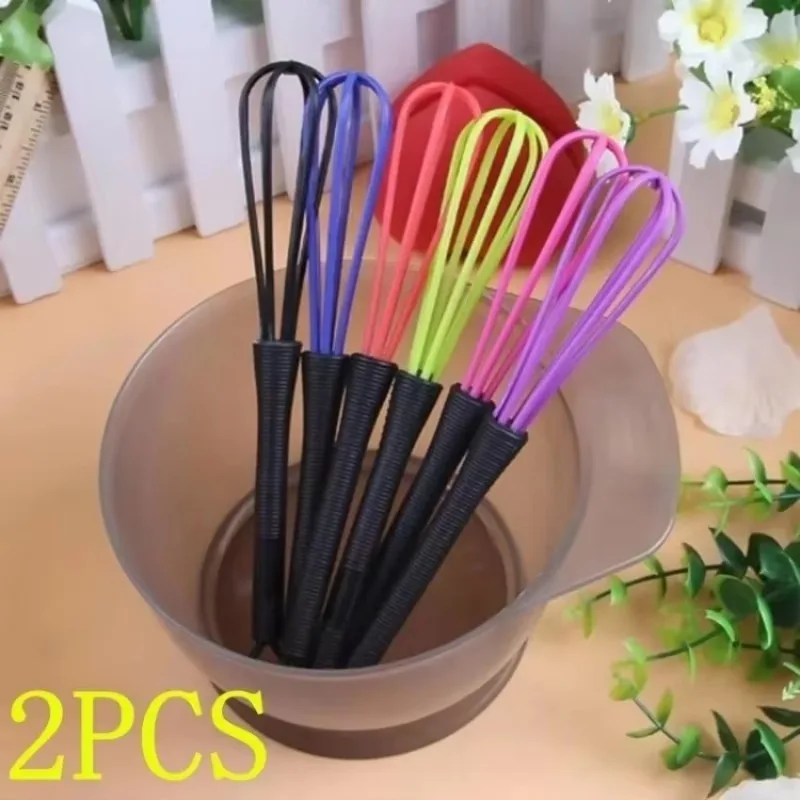 1/5Pc New Portable Manual Egg Beater Kitchen Baking Plastic Mixing Cream Frothing Tool Hair Salon Hair Dye Mixing Products
