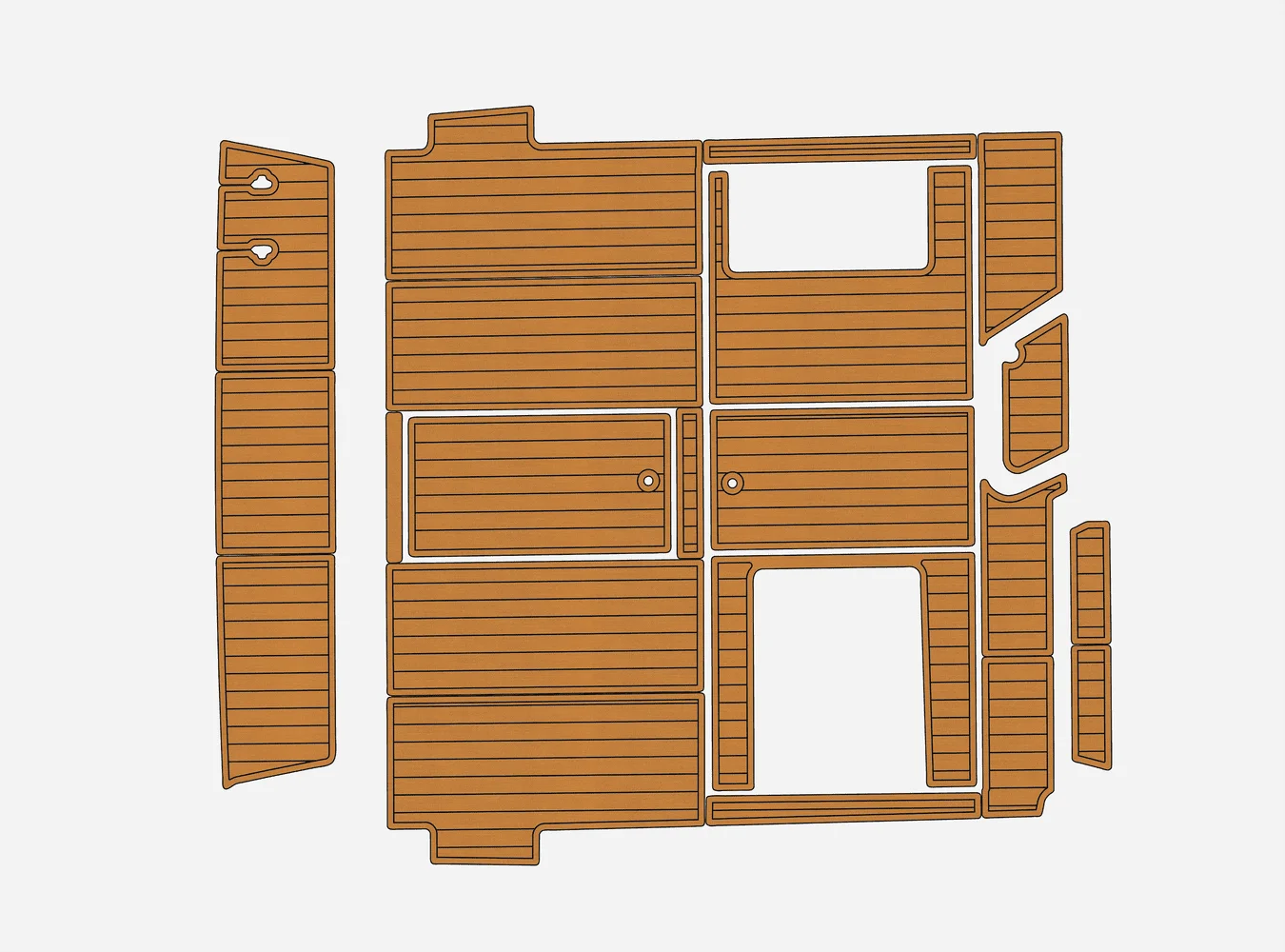 

1991 Sea Ray 31 Express Cruiser 1/4" 6mm EVA foam Non-Slip PVC Teak Decking marine Mat seadek aqua carpet Marine Floor
