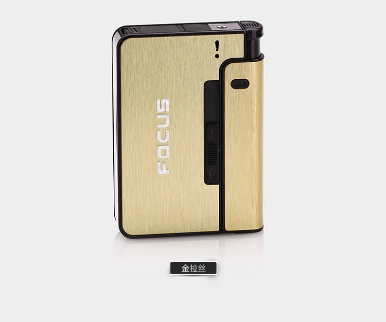 Estuche de cigarrillos automático portátil para hombres, caja de cigarrillos de Metal, soporte de cigarrillos, estuche, Gadget no más ligero,