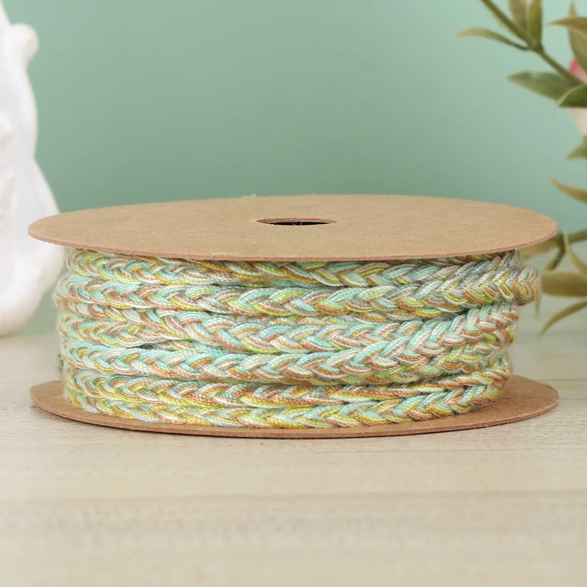 

Gradient Color 5M Braided Cotton Rope Multi-Functional for Costume Waist Shoelace Bag Strap Braided Cotton Rope
