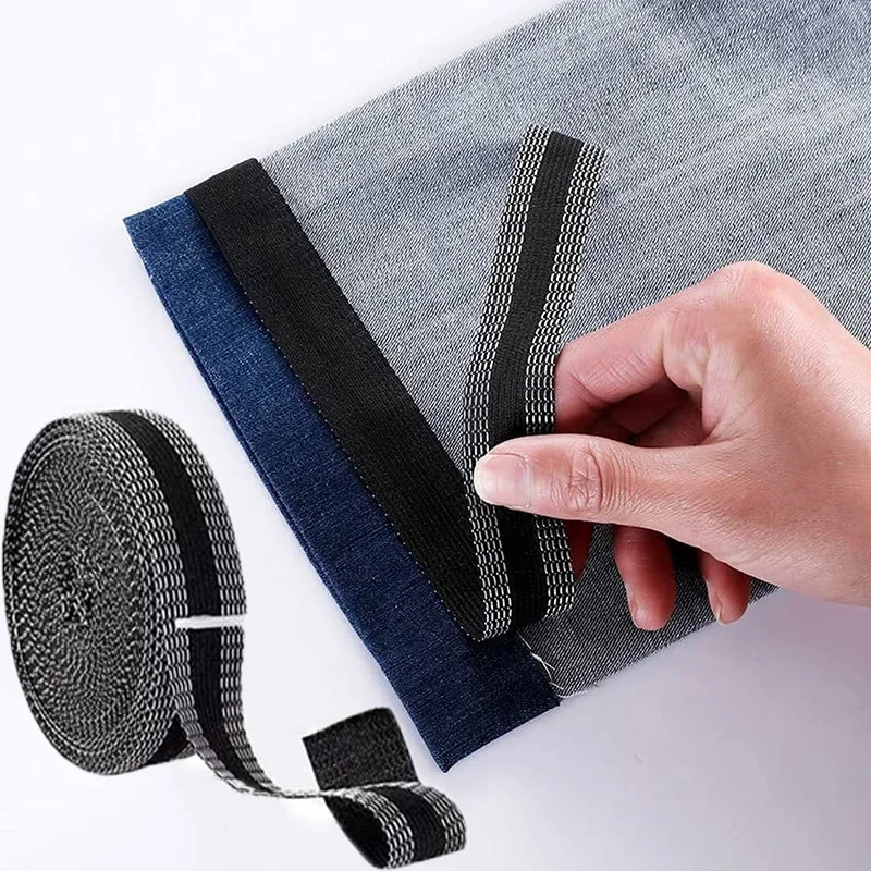 Self-Adhesive Pant Mouth Paste Pants Edge Shorten Repair Iron-On Hem Clothing Tape No Sew Hemming Fabric Fusing Tape DIY Sewing