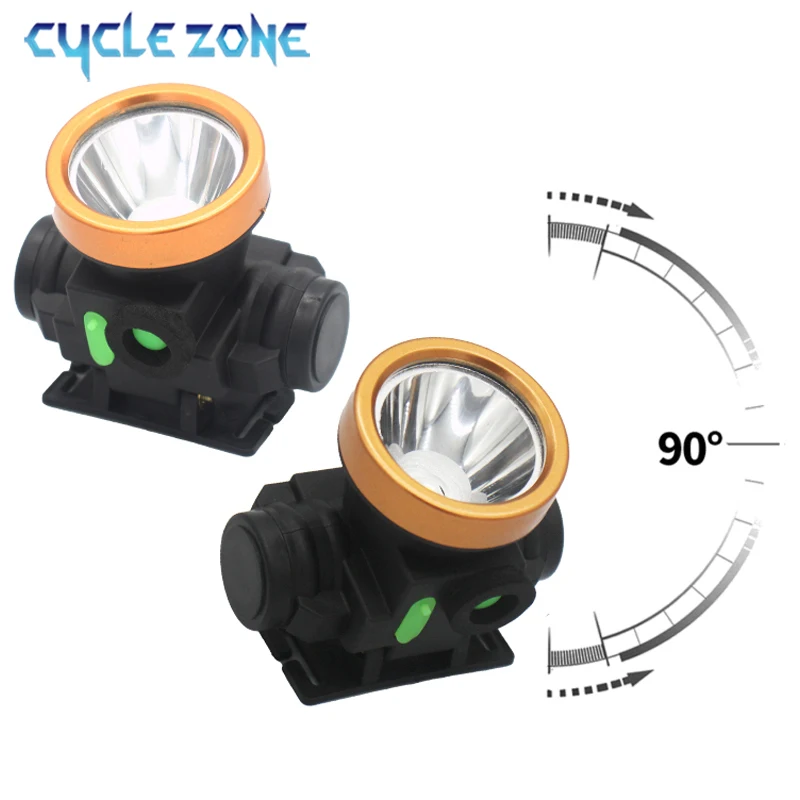 كشافات أمامية خفيفة الوزن قابلة لإعادة الشحن USB 3 أوضاع مصباح يدوي للرأس مدمج في بطارية للتخييم في الهواء الطلق فانوس صيد ليلي