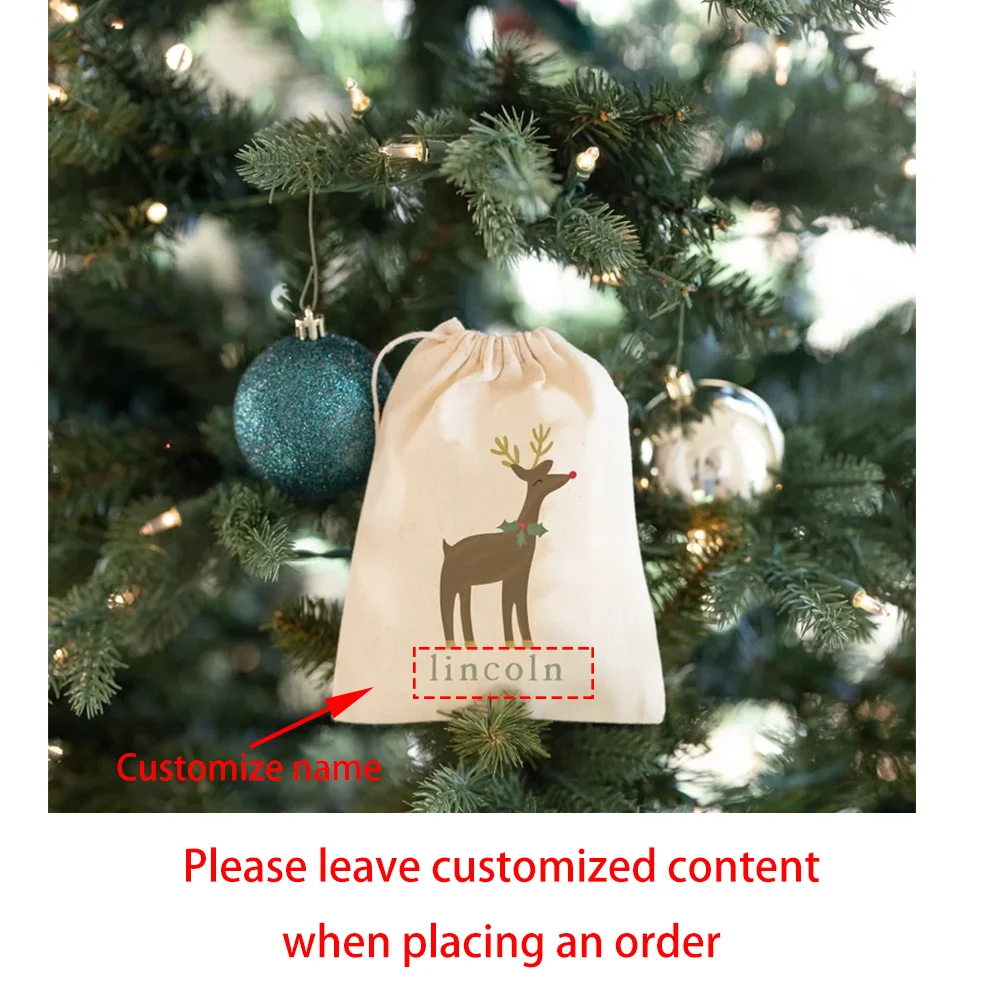 شخصية 4 قطعة هدية الكريسماس حقيبة الاطفال الرنة جودي حقيبة السنة الجديدة الرباط أكياس عيد الميلاد عطلة حفلة تفضل مجيء