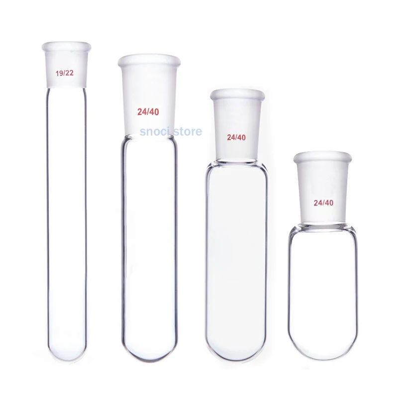 Laborator Borosilicate Glass Tube Colorimetric Tube Flask Test Tube With Ground Joint, Heavy Wall , 10mL 25mL  50mL 100mL 1Piece