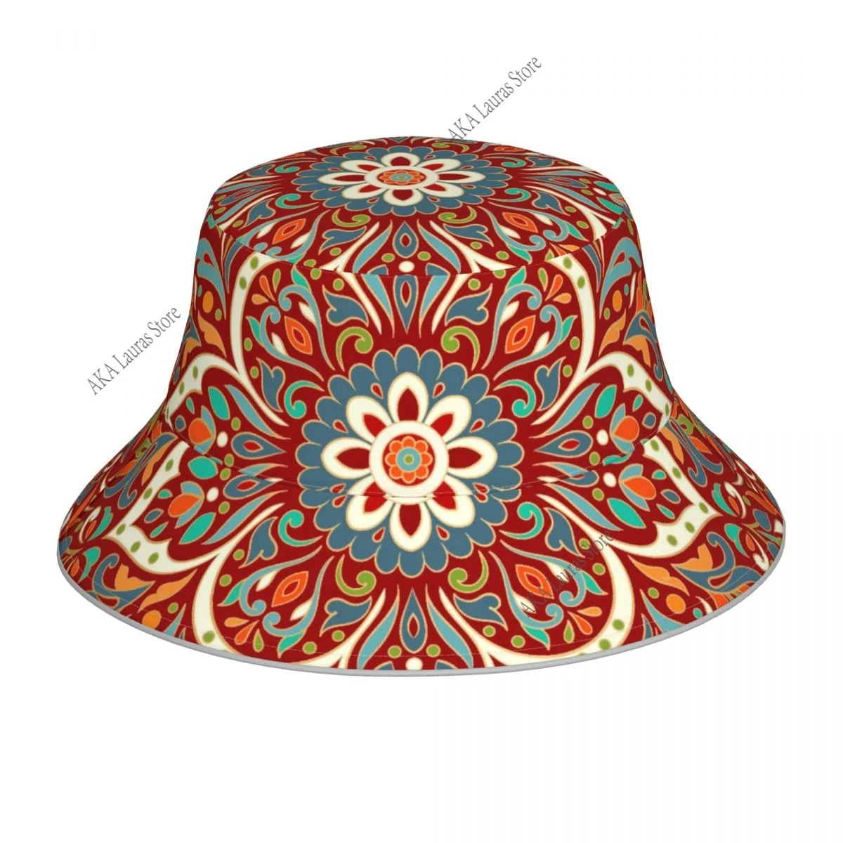 New Fisherman's Hat Unisex Fashion Beautiful Pattern Mandala Bob Cap Windproof outdoor Reflective Bucket Hat