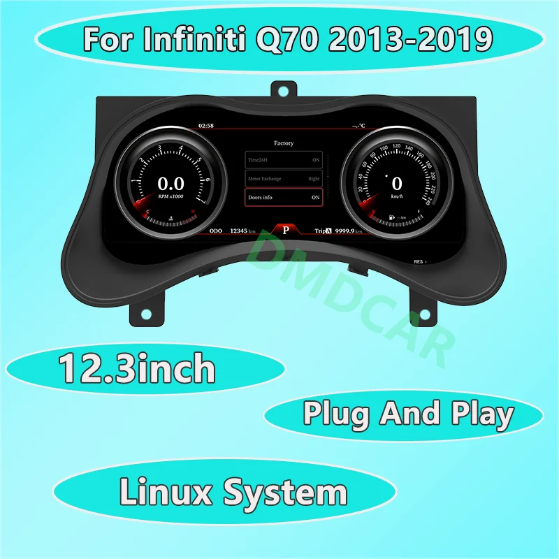 Latest LCD Digital Dashboard Panel  Instrument Cluster Cock Speedometer For Infiniti Q70 2013-2019 Car LCD Digital Cluster