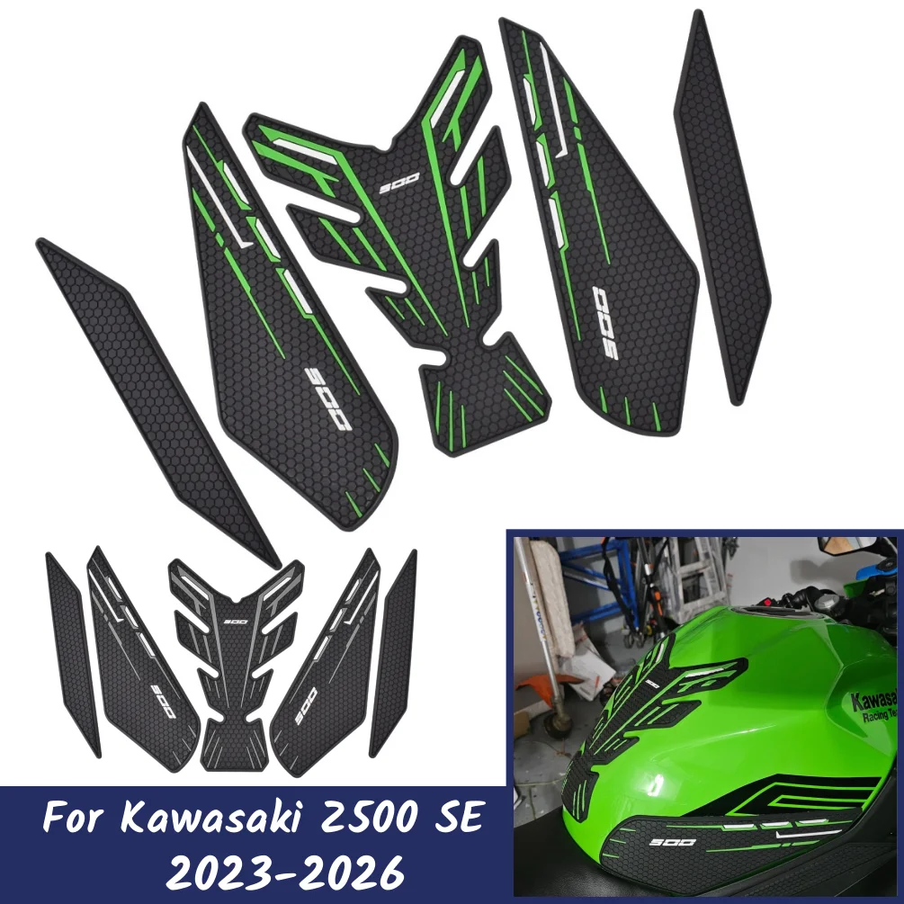 

Z500 SE Tank Pad Stickers Gas Protector For Kawasaki Z 500 2023 2024 2025 2026 Motorcycle Kit Knee Sticker Decal Accessories