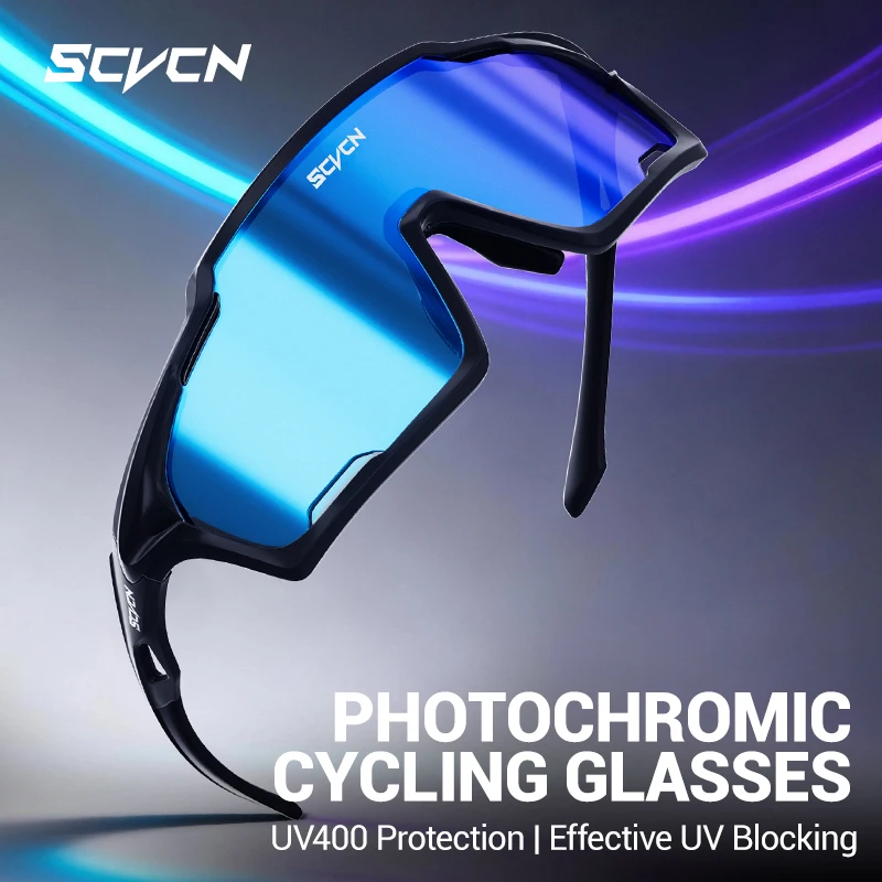 SCVCN Photochrome Radfahrbrille Sonnenbrille für Herren MTB-Fahren Skaten UV400 Angelbrille Damen Fahrrad Baseball 2026