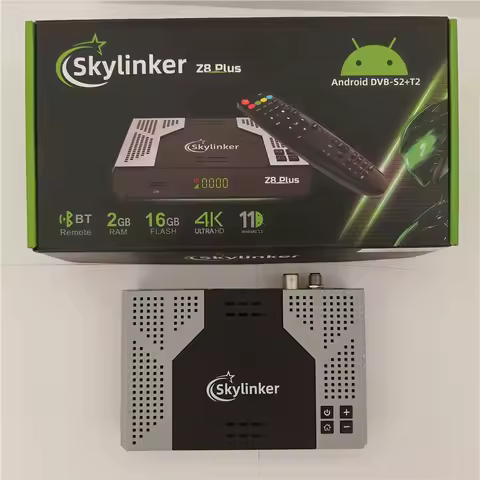 Skylinker Z8 Plus Smart TV Box Android 9.0 OS 2GB 16GB Set Top Box OTT DVB-S2 DVB-T2 HD 4K Satellite TV Receiver H.265