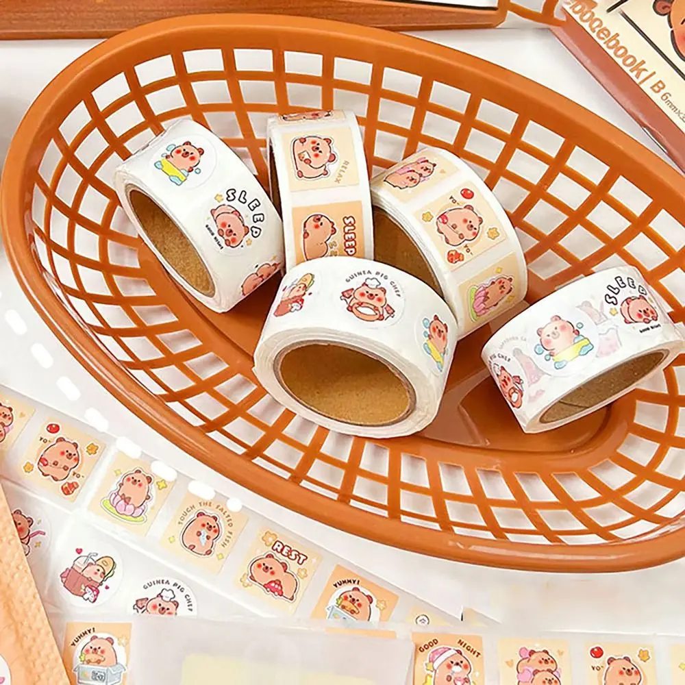 Cute Capybara Sealing Sticker Self-adhesive Sticker DIY Decorative Sticker Multifunctional Cartoon Adhesive Paper Student