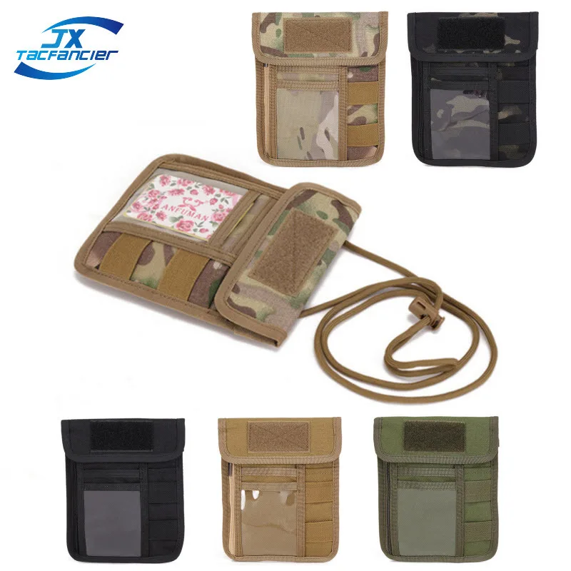 

Tactical Protable Hanging Pouch ID Card Holder Credit Passport Organizer EDC Utility Tool Pocket Hiking Hunting Accessories