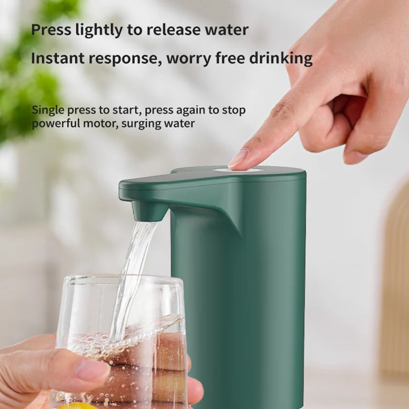 مضخة توزيع مياه كهربائية أوتوماتيكية لزجاجة سعة 5 جالون، تحكم ذكي باللمس قابل لإعادة الشحن عبر USB للمنزل/المكتب، مقاوم للتسرب
