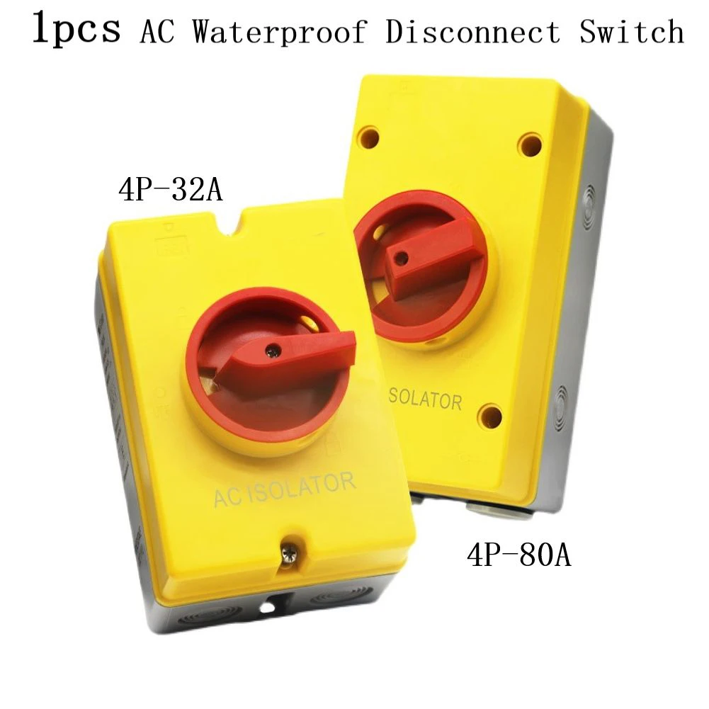 PV Solar Panel Circuit Isolation Switch 1000V  32A/88A IP66 Waterproof DC Disconnect Switch DC Isolating Switch