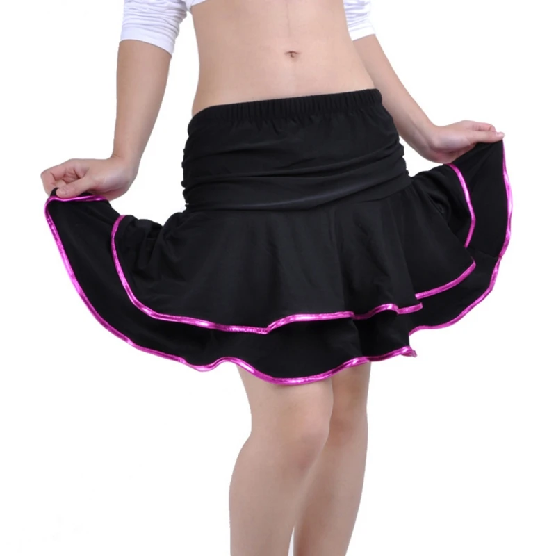 5-13 Years Children Girls Latin Skirt Kids Milk Silk Performance Stage Clothing