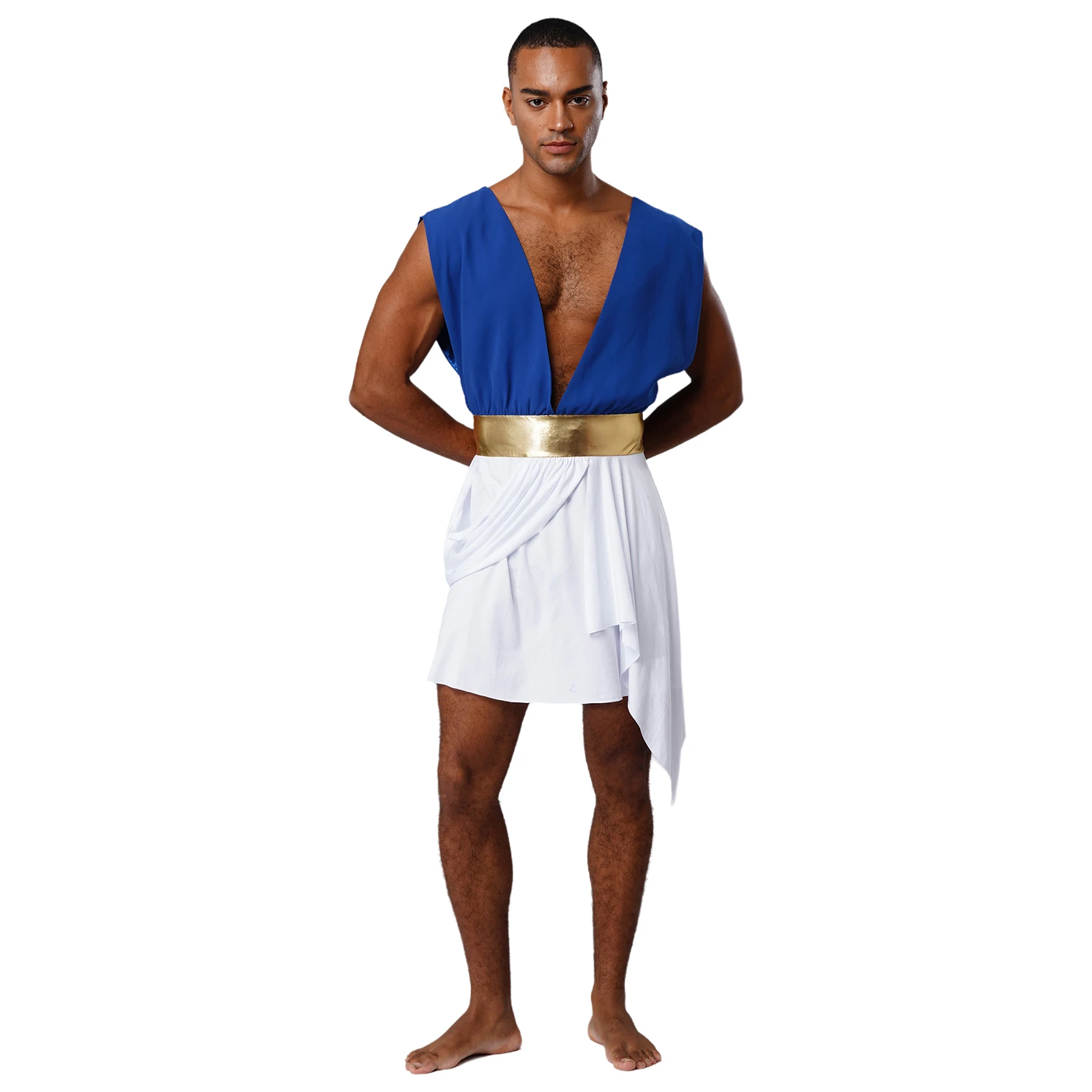 

Men's Prince Toga Robe Halloween Party Ancient Warrior Knights Soldier Cosplay Costume Festival Carnival Stage Performance Wear