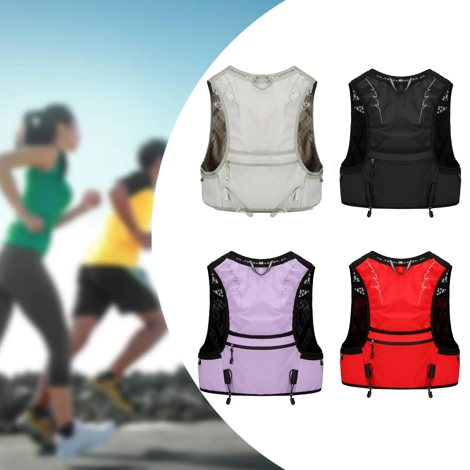 Gilet idratatorio da corsa Confezione d'acqua multitasche per arrampicata su corsa e jogging