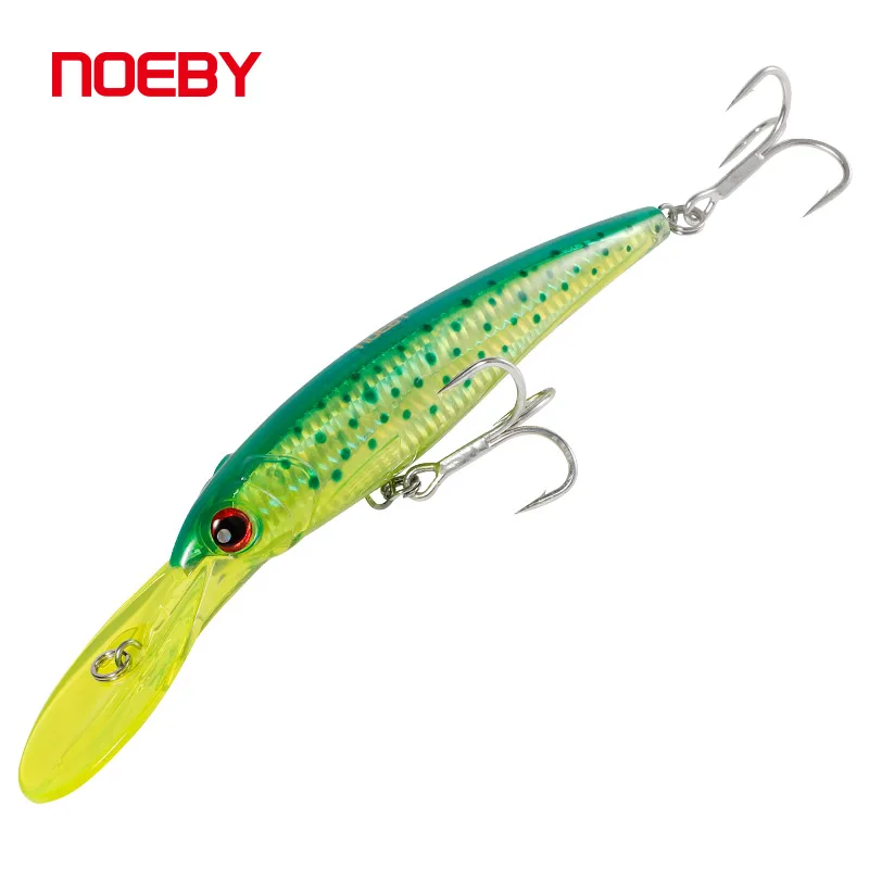 Noeby Trolling Minnow Fishing Lures 12cm 14cm 16cm Floating Slow Sinking Wobbler Artificial Bait Sea Bass Saltwater Fishing Lure