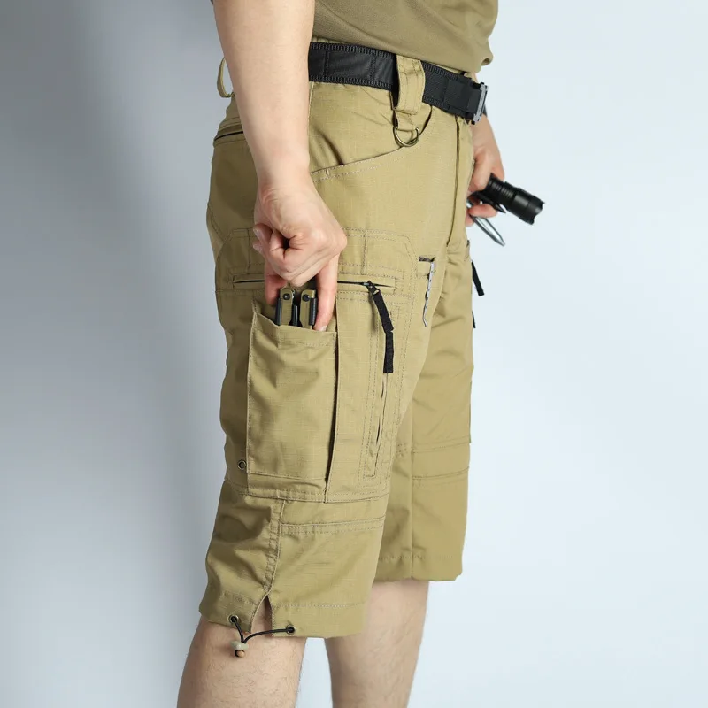 2024 New Tactical Shorts Men\'s Multi Pocket Wear-resisting Cargo Shorts Outdoor Climbing Camping Shooting Half Pants Male M-3XL