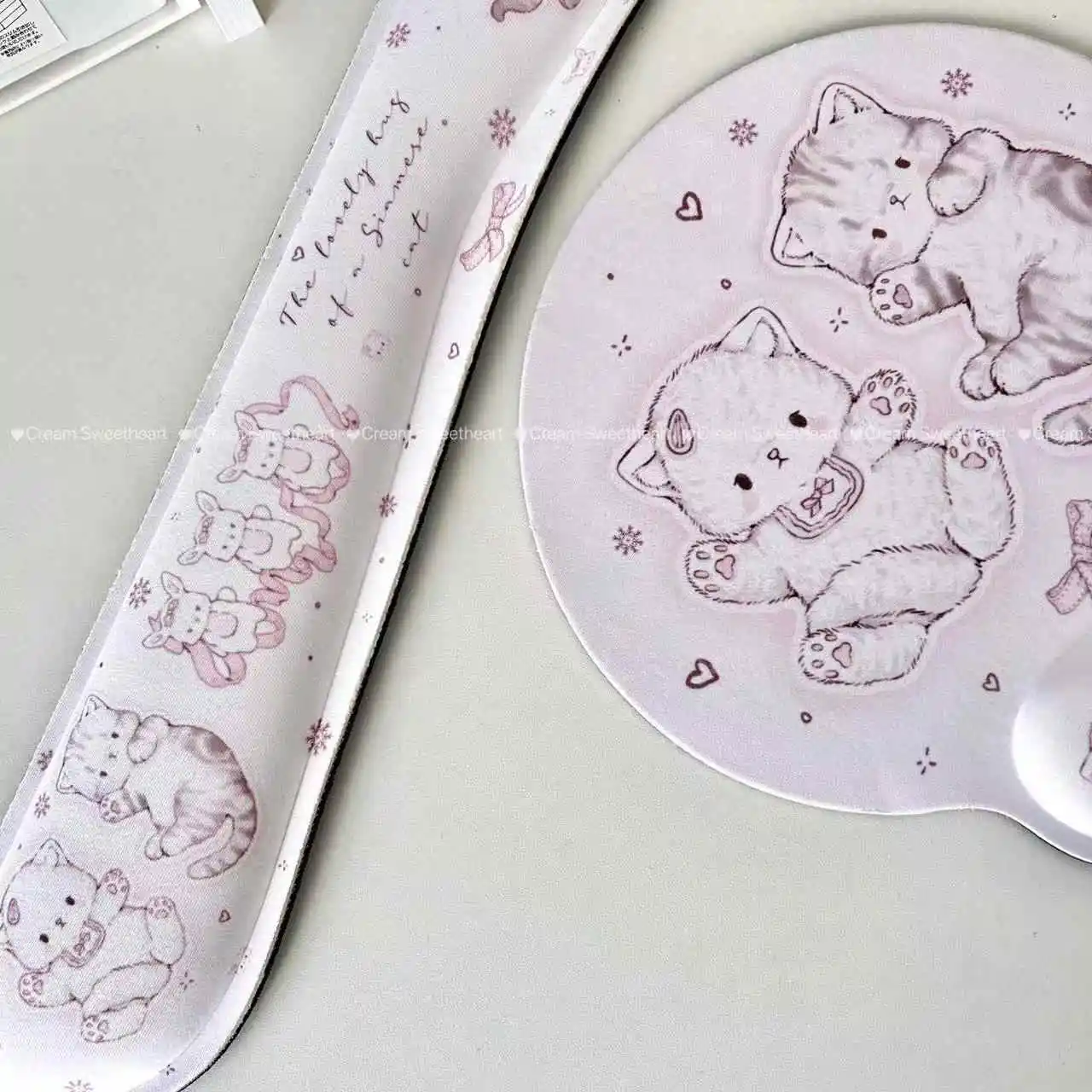 Original Hand Rest Mouse Pad Girls Desktop Office Study Computer Keyboard Mat Rubber Non-slip Bottom Memory Foam Cute Wrist Rest