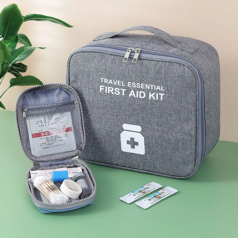 Portable Travel First Aid Kit Emergency Medical Organizer Bag Multicolor Compact Storage Case for Home Car Outdoor Essentials