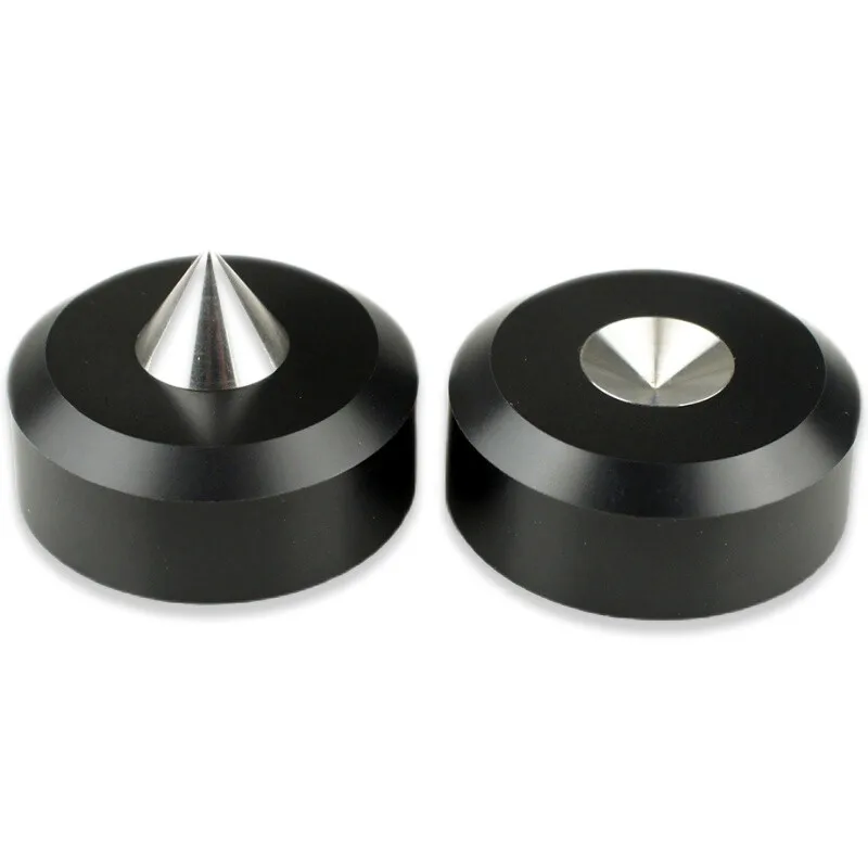 4PCS 40mm Audiophile Isolation Spikes Anti-Shock Vibration Damping Feet Speaker & Amp Stand Base Pads