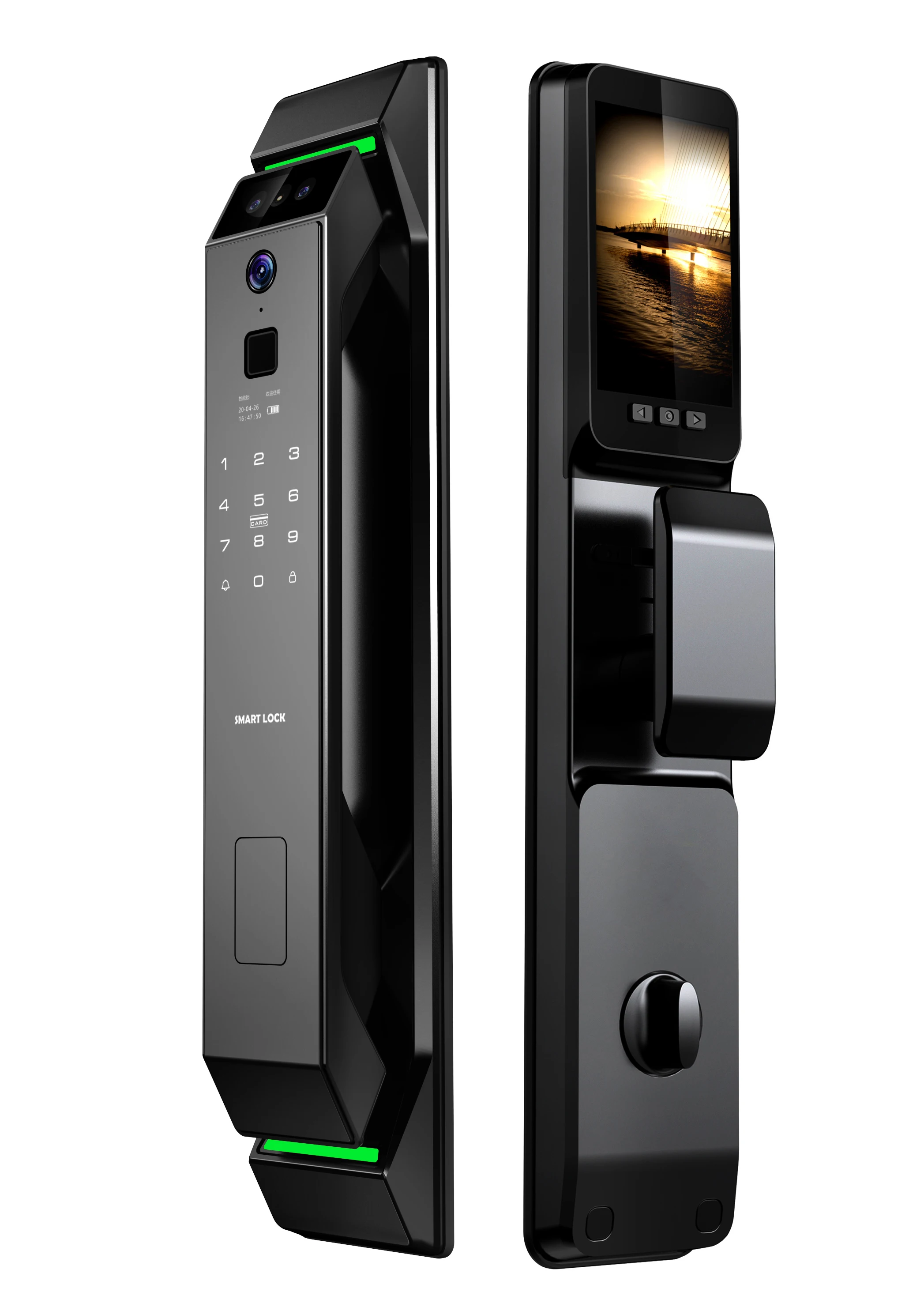 Automatic smart lock 3d facial recognition biometric lock household fingerprint password lock