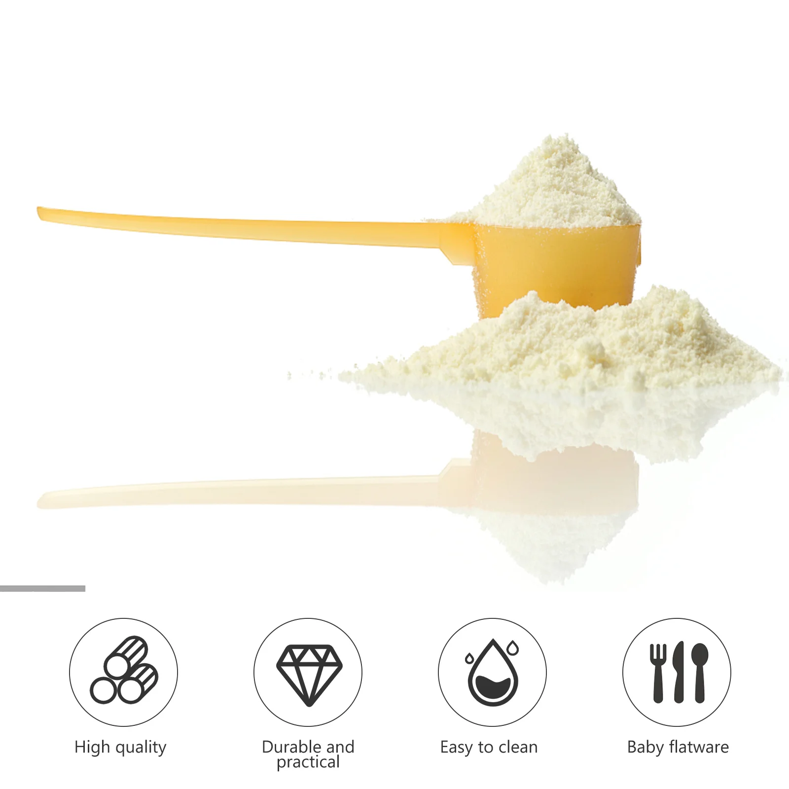 

1pcs Milk Powder Spoon 5G Plastic Condiment Scoop For Salt Sugar Coffee Spice Lightweight Travel Camping Utensil Tool