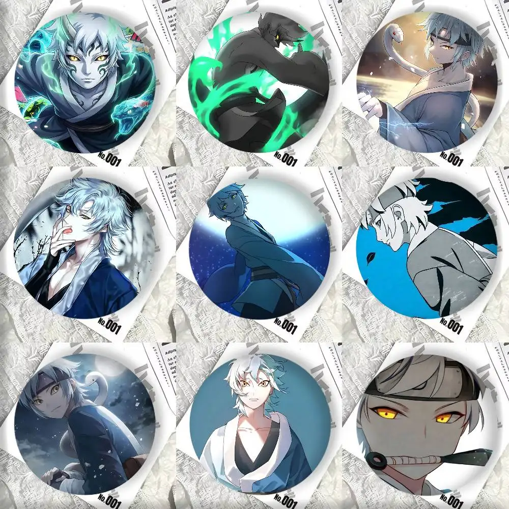 Anime Character Mitsuki Manga Naruto Badge Tinplate DIY Backpack Clothing Accessories Jewelry Pins