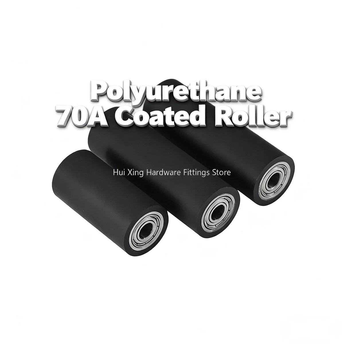 Non Powered Rubber Roller/OD10-50 Polyurethane Coated Roller/Double Bearing Roller/Wear-Resistant Silicone Rubber Driven Wheel