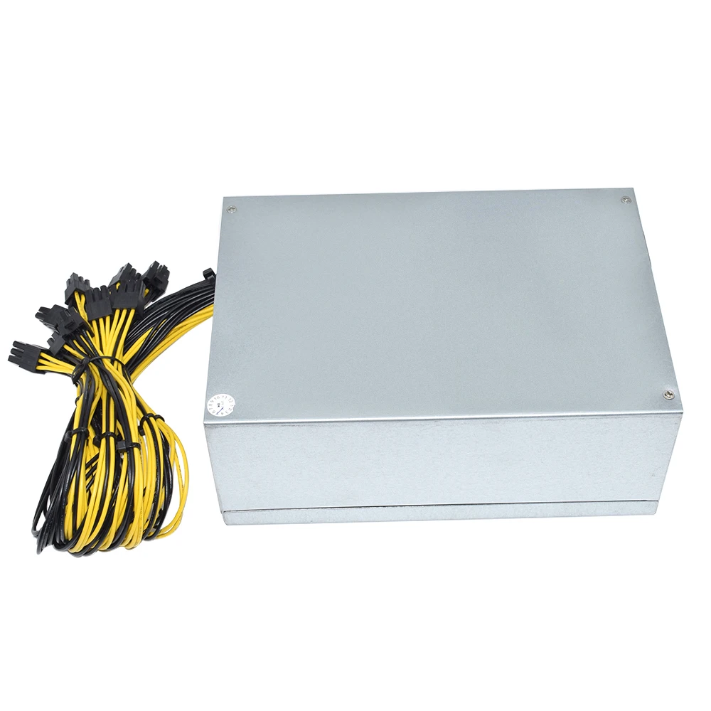 2000W 1800W 4U BTC ETC RVN Mining Power Supply 12V 180-240V 6Pin*10 Efficiency Device For Bitcoin Various mining machines