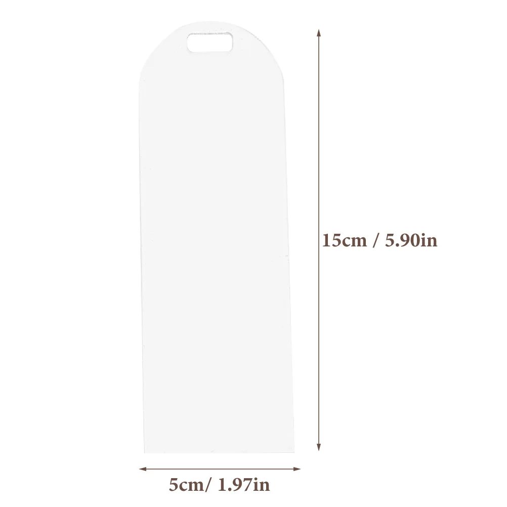 Imagem -03 - Marcadores Acrílicos Claros em Branco Artesanato Retangular Transparente Delicado Livro Acrílico Marcadores com Pequenas Borlas 645 Pcs