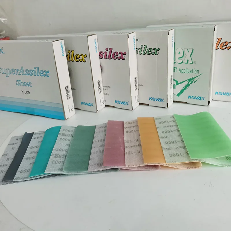 KOVAX Square Hook and Loop Soft Back Sanding Sheet Fine Abrasive Paper for Automotive Paint Surface Polishing