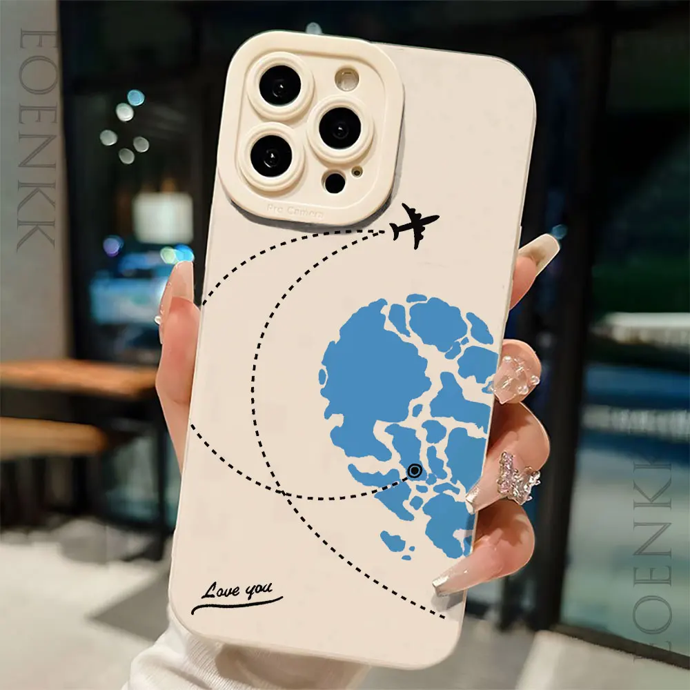 Etui na telefon Premium Airplane Pattern Love do Xiaomi Redmi Note 7 8 9 10 11 Pro 9S Redmi 9A 9C 9T 8 10 K20 K30 K40 Pro Soft Cover