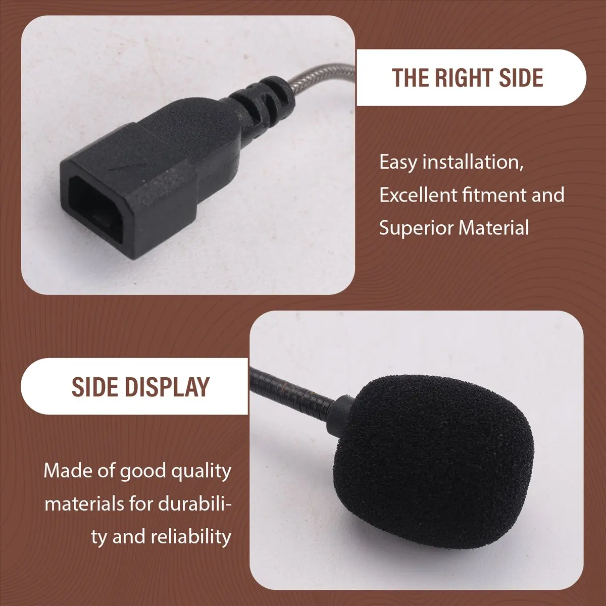 Dynamic For Cardo PACKTALK Edge Motorcycle Bluetooth Intercom Microphone Cord Microphone Hard Cord