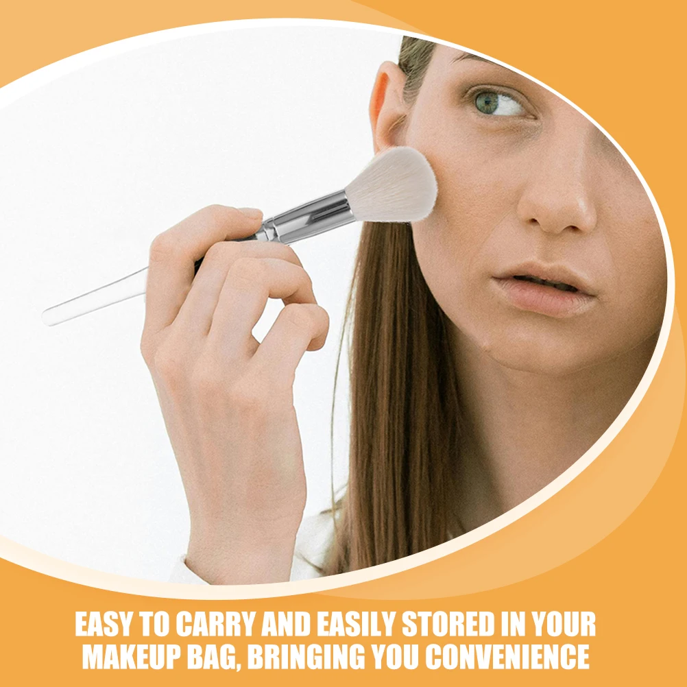 2Pcs Small Makeup Brush Set for Blush Highlighter and Powder Gentle on Skin Compact Design Easy to Carry for Daily Use and