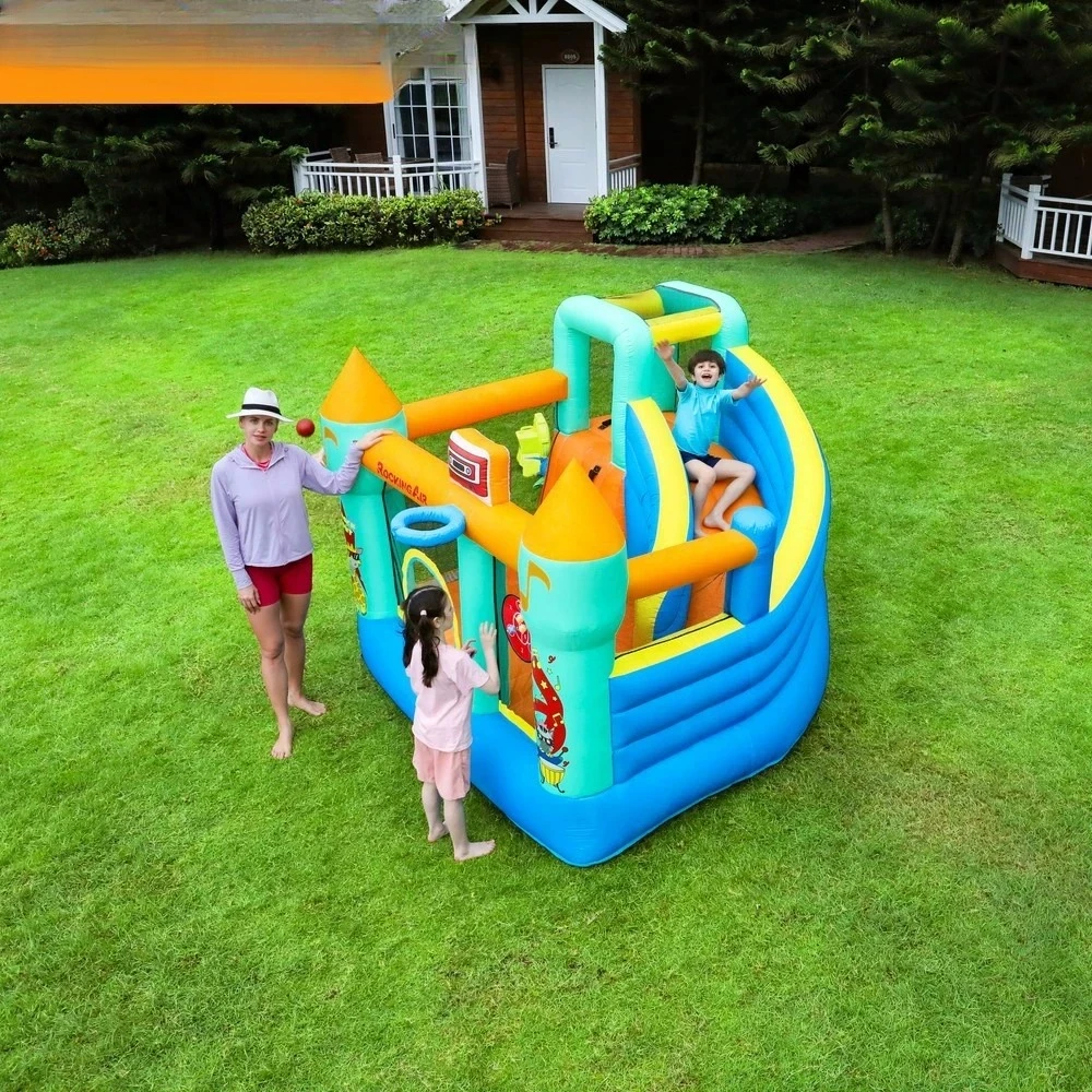 Outdoors Small Bounce House Inflatable Castle Slide Jumping Castle Inflatable Cartoon Bounce House for Kids