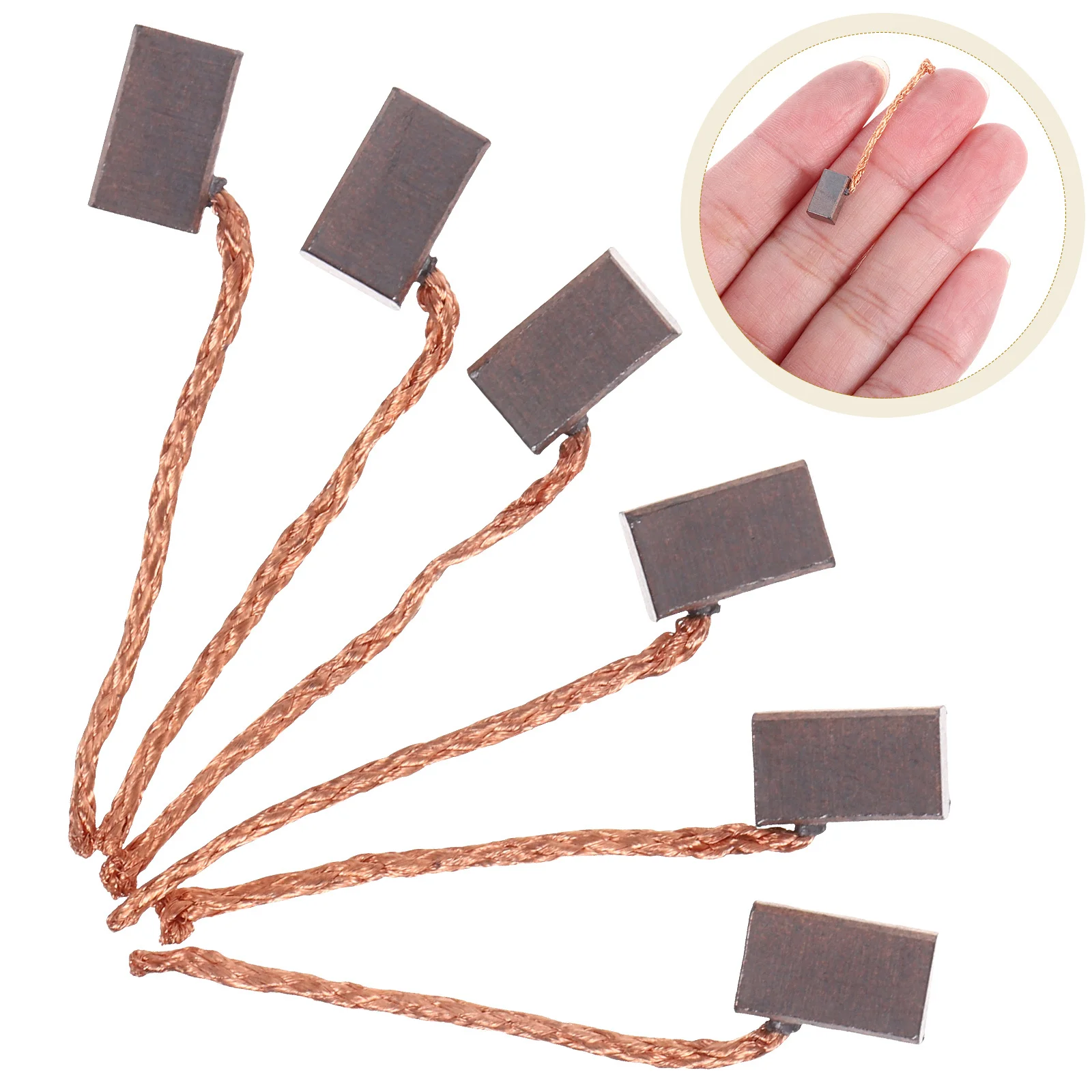 

6 High Copper Carbon Brushes for Automotive Window Motor Electric Components Repair Kit Power Tool Accessories