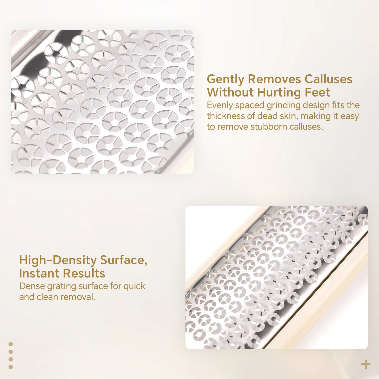 Lime de pédicure professionnelle marron en acier inoxydable, dissolvant de haute qualité pour peau morte, outils de pédicure, outil de soins des pieds, 28.2x6cm