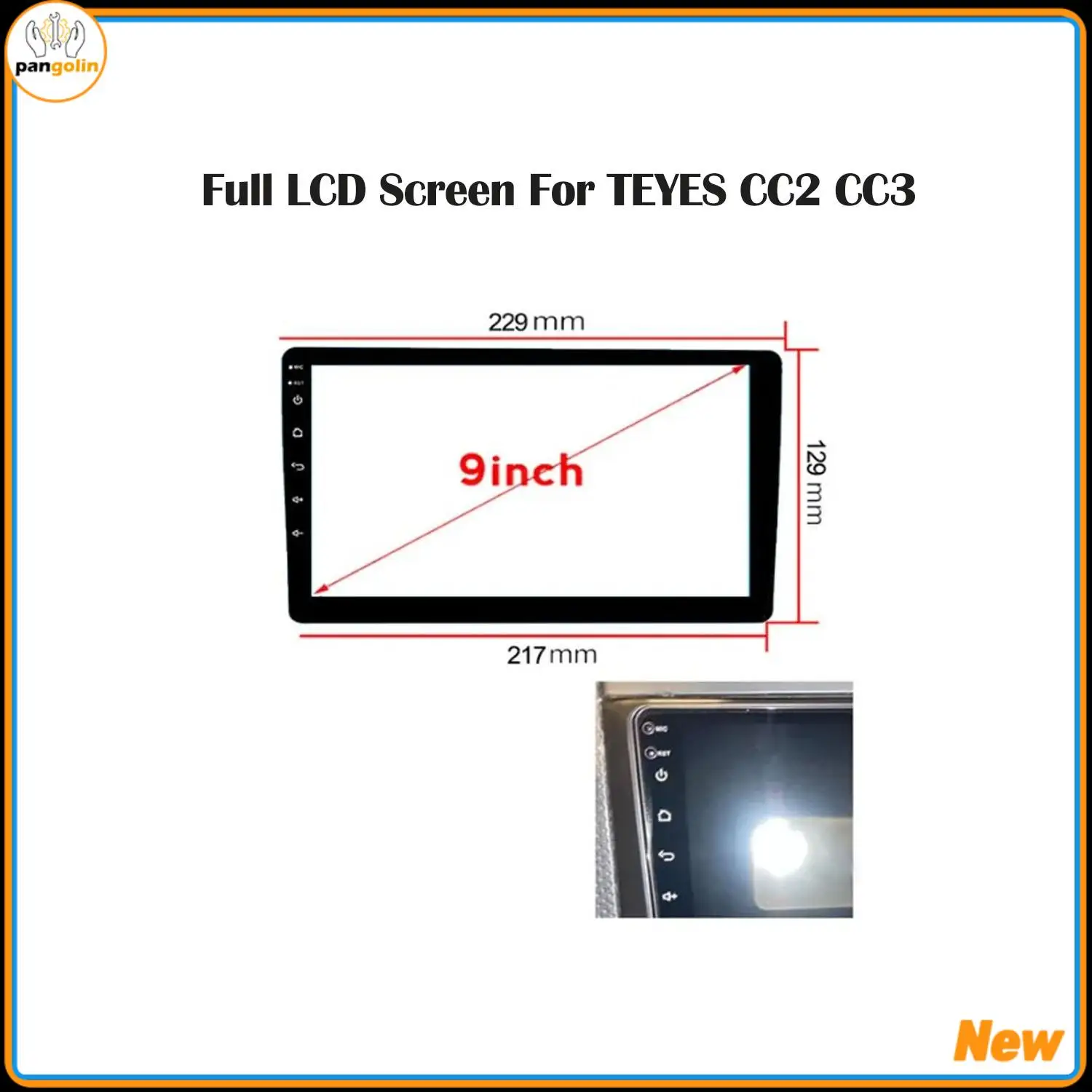 1pc 9 Inch Radio Stereo DVD Touch Full LCD Screen Parts For TEYES CC2 CC3 Car Protective Film Sticker Tempered Glass New