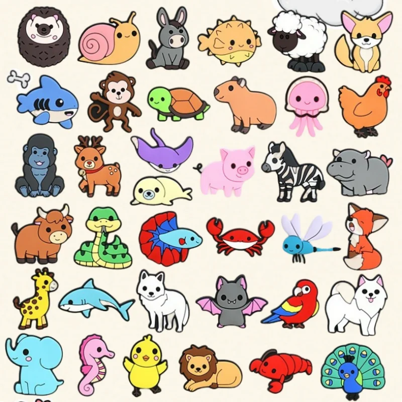 

Wholesale PVC Shoes with Giraffe Orangutan Crab Buckle Charms - Lovely Animal Clog Decorations for Birthday Gifts