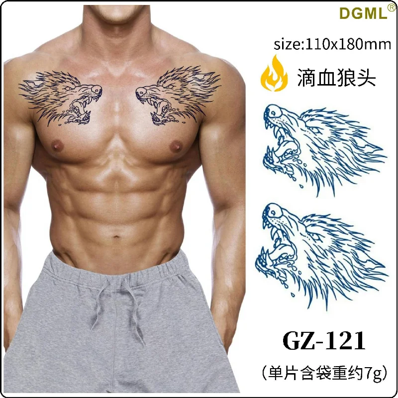 11x18cm Waterproof Herbal Tattoo Sticker, Non Reflective, Juice Semi Permanent, Sweat Resistant, In Stock Tattoo Sticker