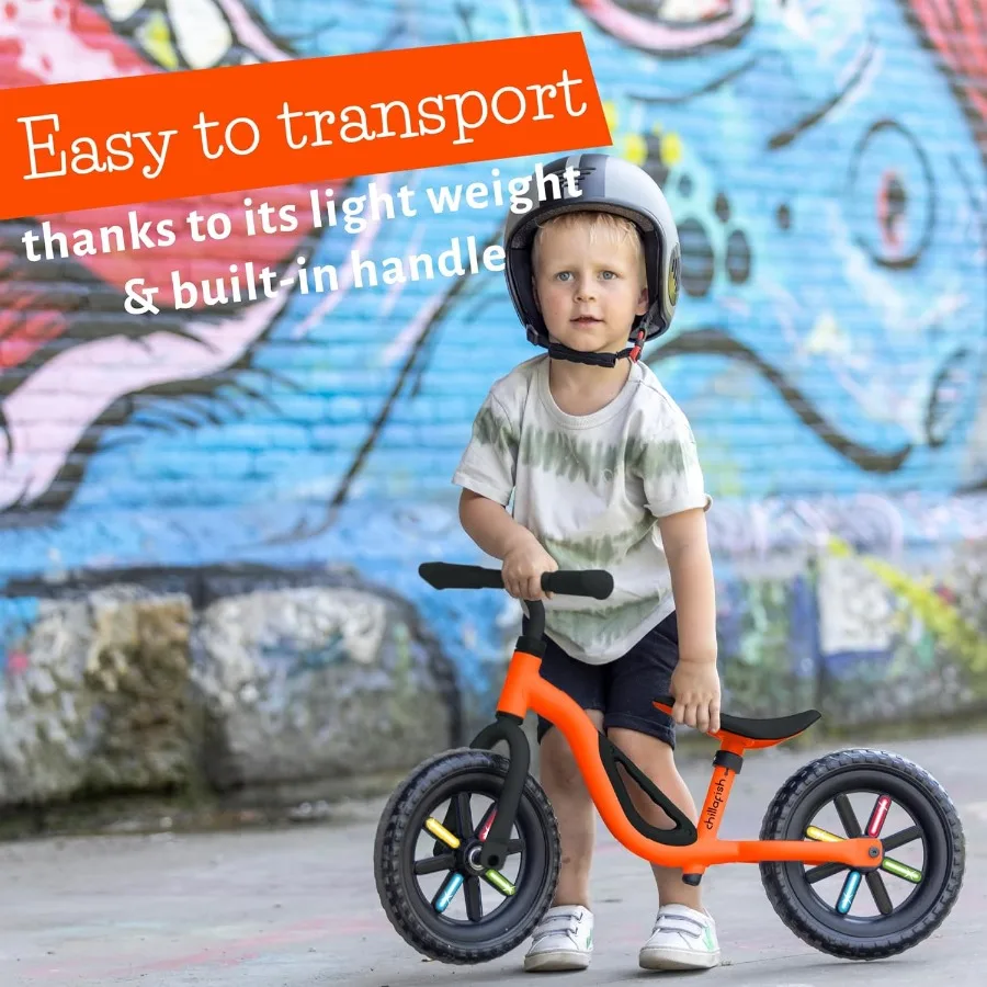 Rowerek Biegowy Charlie: Lekka Rama, Rower dla Malucha z Oponami Bez Dętkami, Regulowane Siedzisko i Kierownica, Łatwe do Przenoszenia