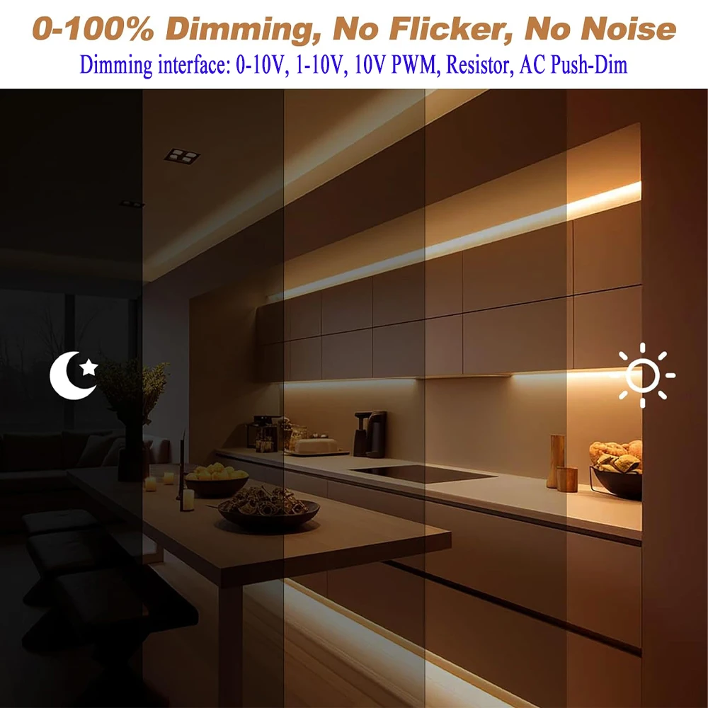 CENFAYA 15W Dimmable LED Driver Smooth Flicker Free Dimming  0-10V Constant Current Output 10V PWM With Push Switch Dimming 24V