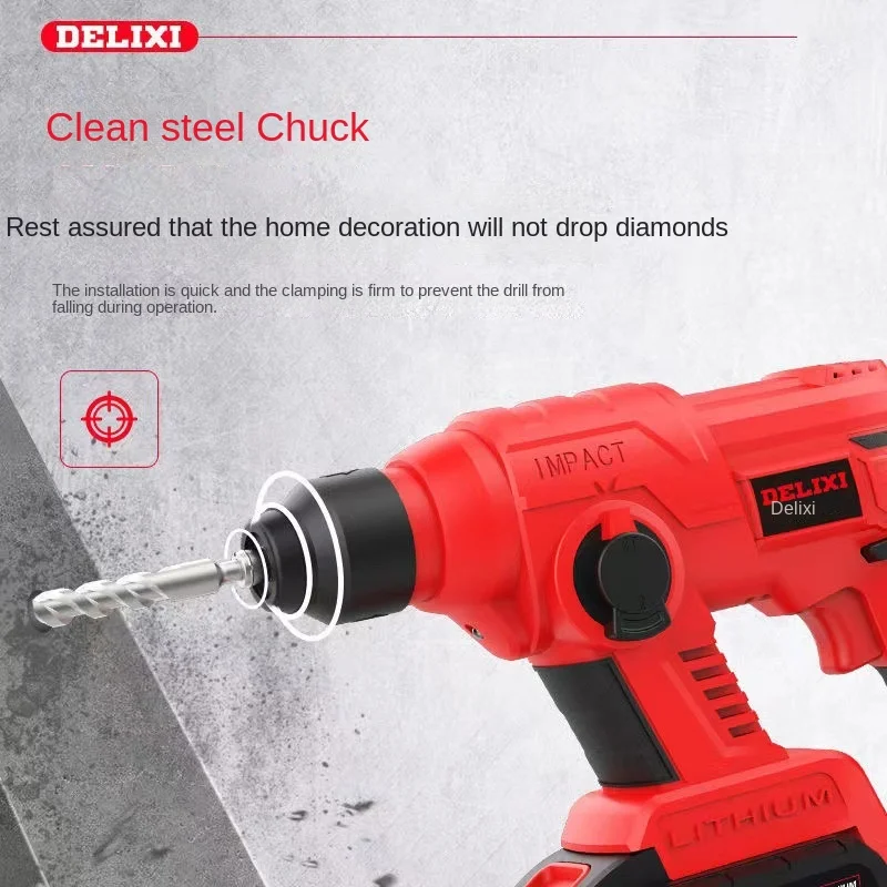 Delixi Brushless Electric Hammer lithium electric hammer drilling concrete heavy duty