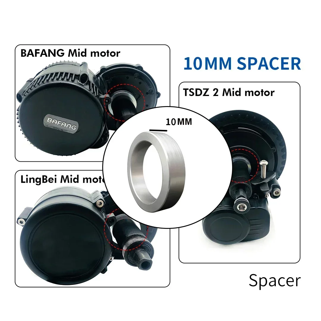 BAFANG Gasket Spacer Adapter 10mm/pc for  BBS03 Ebike Mid Drive Crank Motor 1000W Bottom Bracket 90mm 110mm Bafang BBSHD Fitting