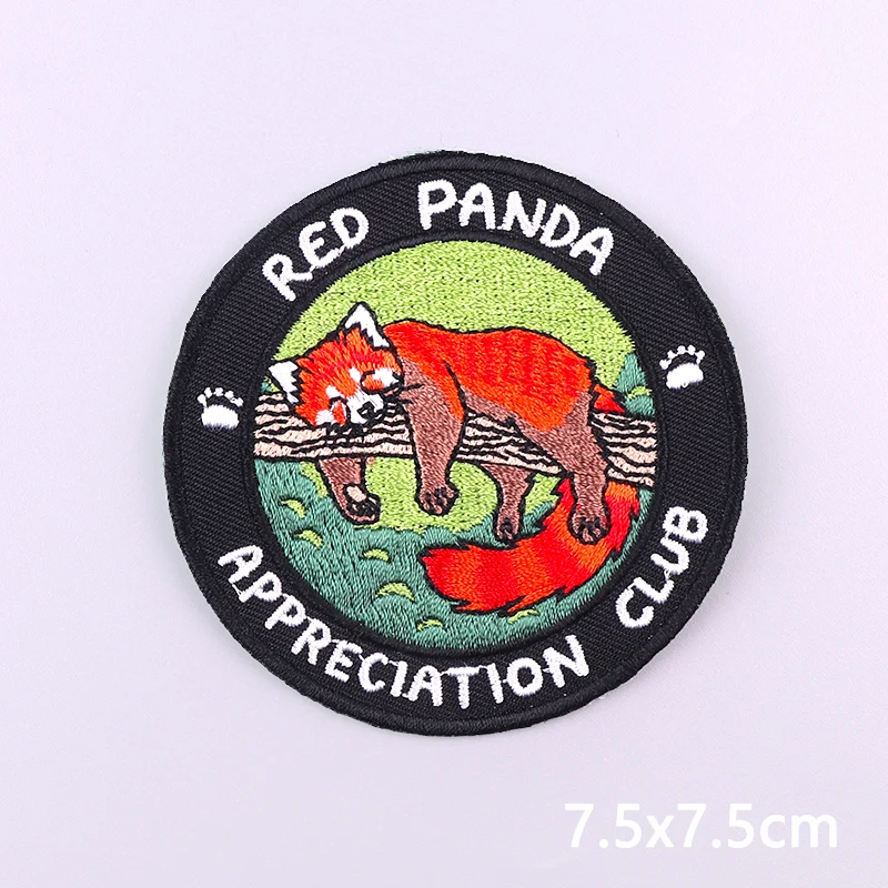 Round Animal/Letters Patch Iron On Patches On Clothes Sewing/Fusible Applique Duck/Cat Embroidered Patches For Clothing Stickers