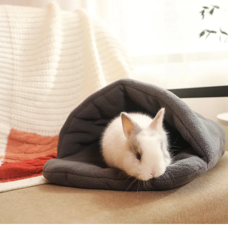 Guinea Pig Warm Bed Rabbit House Hamster Sleeping Bag Small Pet Cave Nest Soft Fleece Slippers Bed Small Pets Supplies