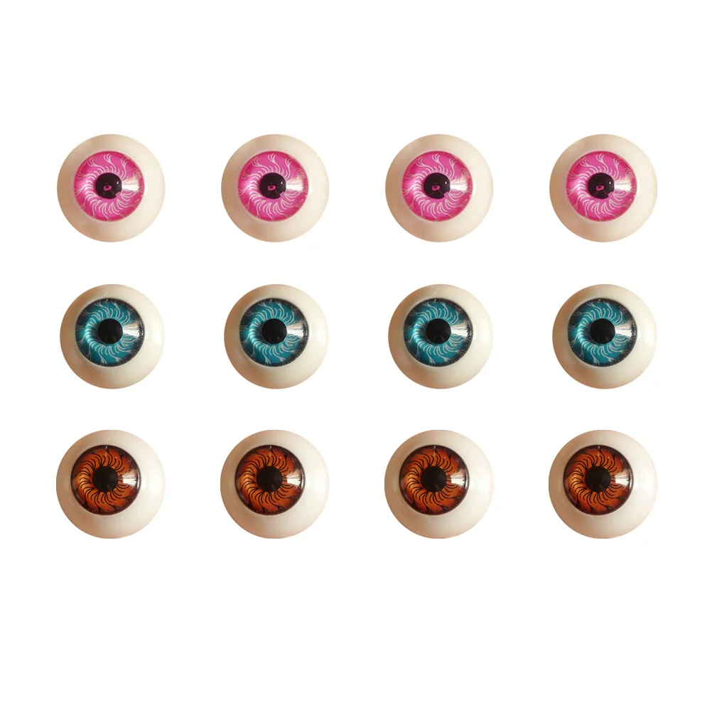 30PCS 20MM Simulated Round Eyeballs Resin Cartoon Fake Eyes Decor Creative DIY Eyes DIY Phone Case Eyeballs for Kids Crafts