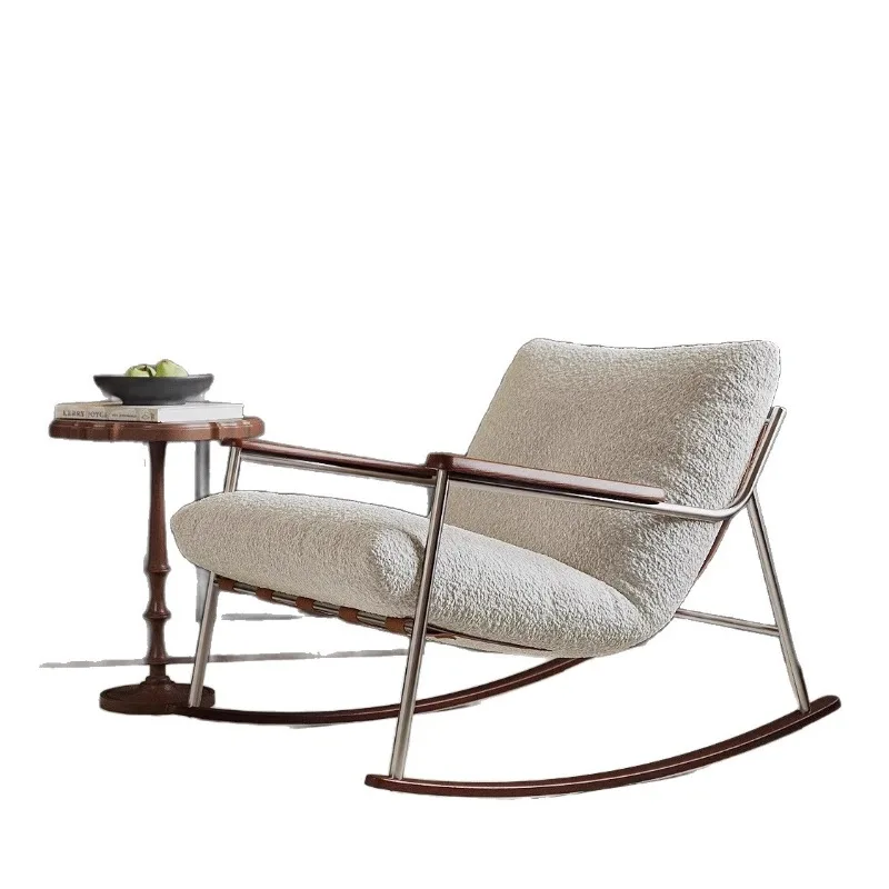 Sofa rocking chair designer recliner living room modern light luxury removable and washable soft bag sofa single rocking chair